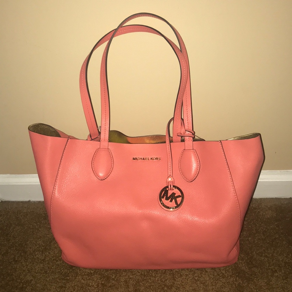 Coral Michael Kors Tote